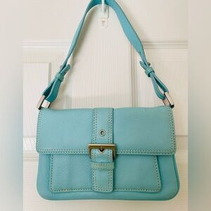 EUC 💙 Talbots | Genuine Leather Mini Shoulder / Baguette Bag